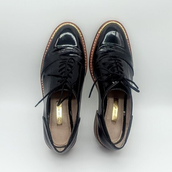 Louise et Cie Lo-Franny Black Kid Soft Patent Leather Loafers 6M - Picture 6 of 8
